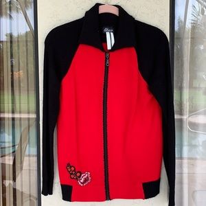 Elaris brand NWT gorgeous zip up sweater